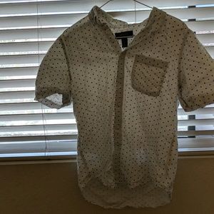 White polka dot button down from forever 21